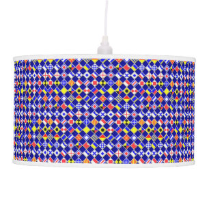 3D Effect Checkered Nautical Flag tiles Pattern Hanging Lamp