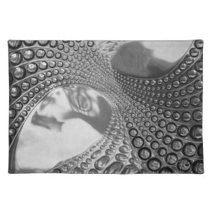 3D-effect grey placemat/Set of table effect gray Placemat