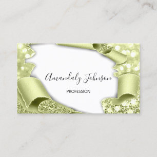 3D Effect  Makeup Artist Mint White Business Card