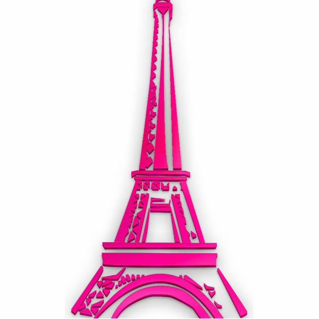 3d Eiffel tower, France clipart Cutout (Front)