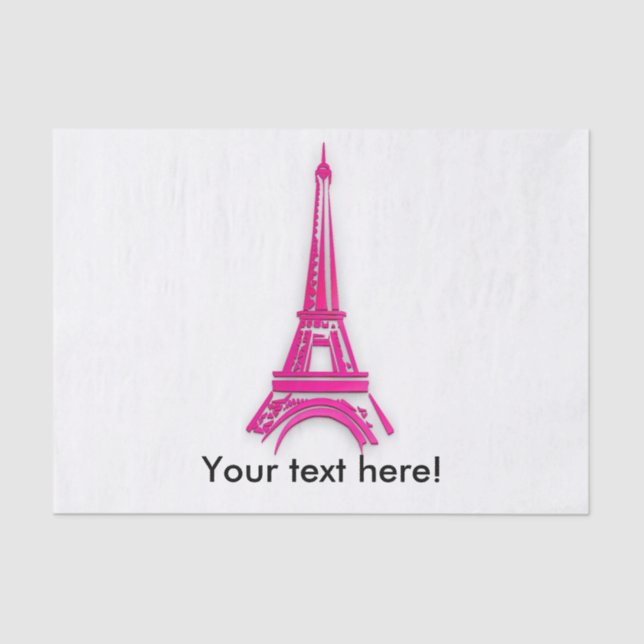 3d Eiffel tower, France clipart Tissue Paper (Front)