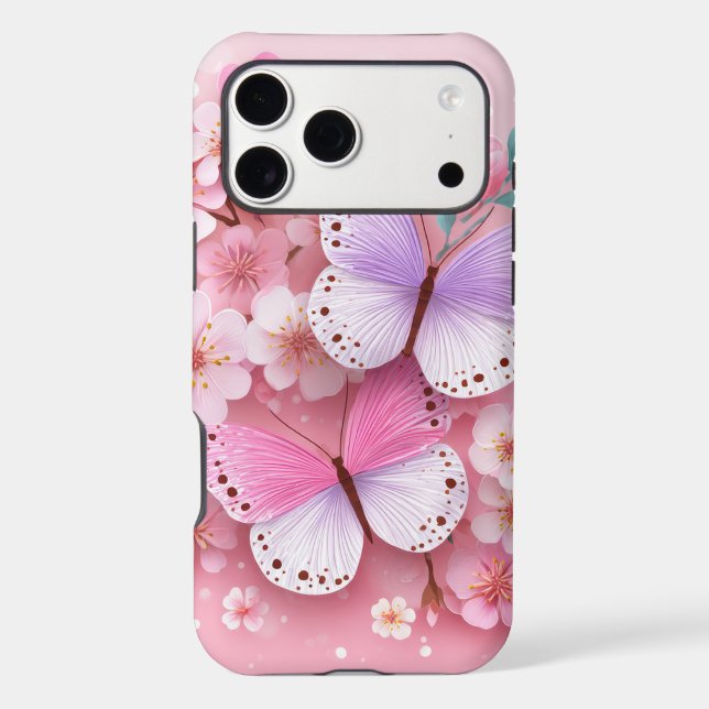3D Elegant Butterflies Case-Mate iPhone Case (Back)