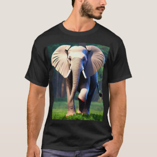 "3D Elephant Vision: Animated Tee" T-Shirt