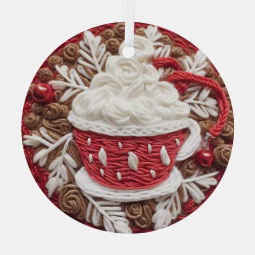3D Embroidered Hot Coco Christmas ornaments