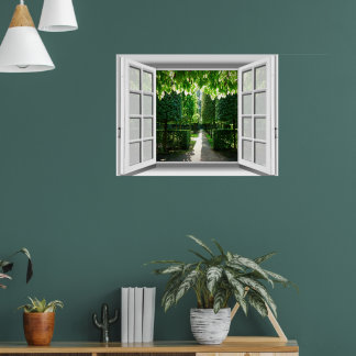 3D Fake Window Garden View  Poster