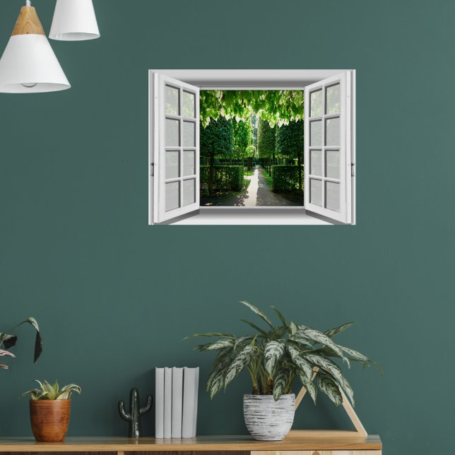 3D Fake Window Garden View  Poster (Living Room 1)