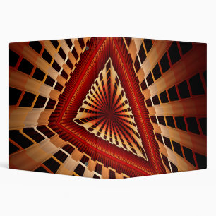 3D Fantasy Network Modern Fractal Graphic Design 3 Ring Binder