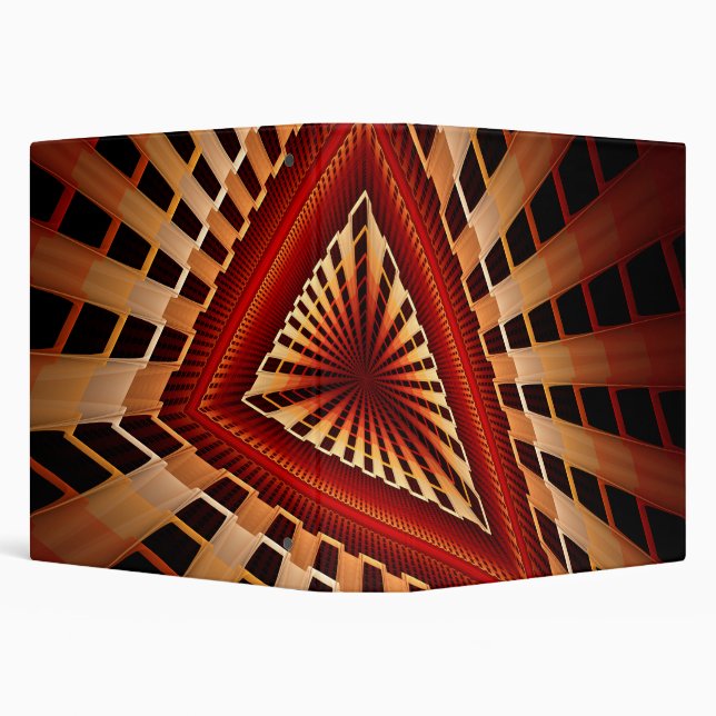 3D Fantasy Network Modern Fractal Graphic Design 3 Ring Binder (Background)