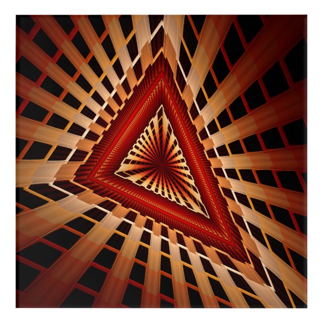 3D Fantasy Network Modern Fractal Graphic Design Acrylic Print (Front)