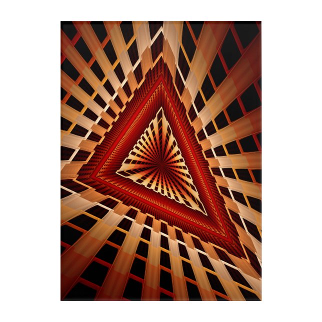 3D Fantasy Network Modern Fractal Graphic Design Acrylic Print (Front)