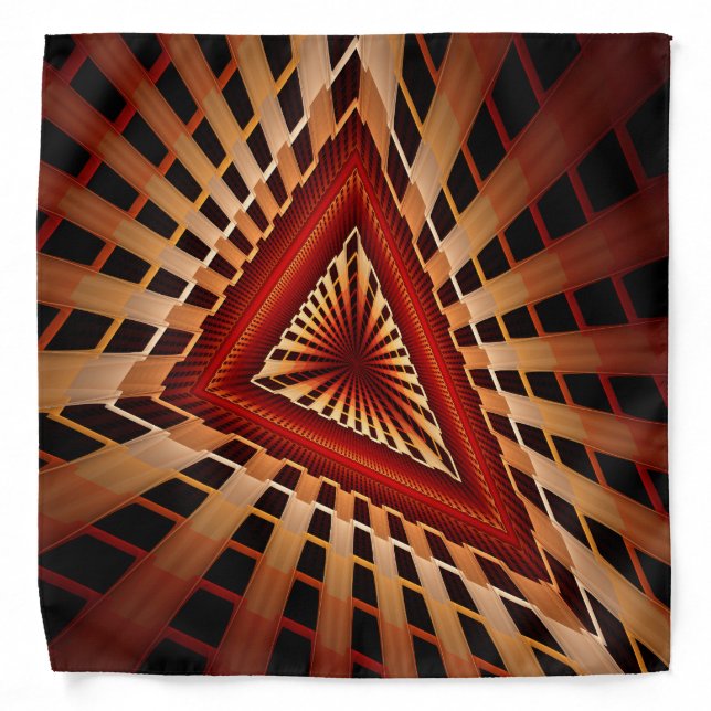 3D Fantasy Network Modern Fractal Graphic Design Bandana (Front)