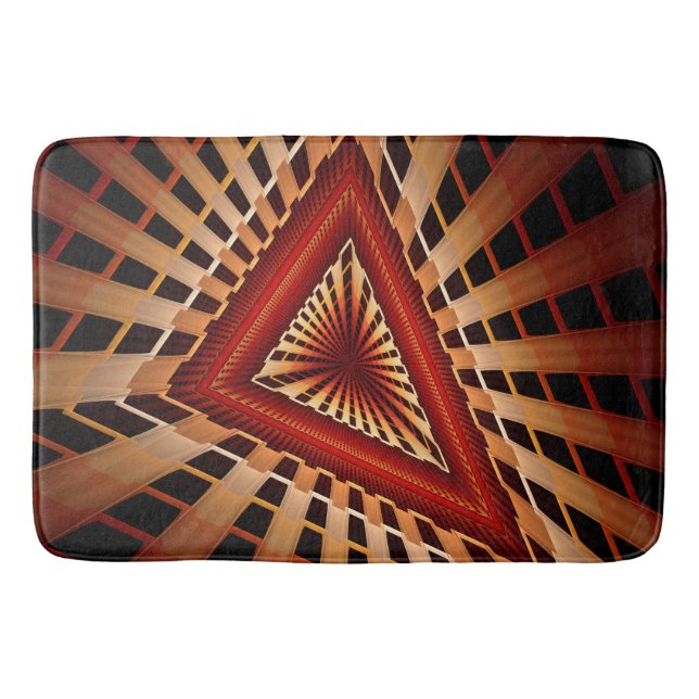 3D Fantasy Network Modern Fractal Graphic Design Bath Mat (Front)