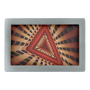 3D Fantasy Network Modern Fractal Graphic Design Belt Buckle