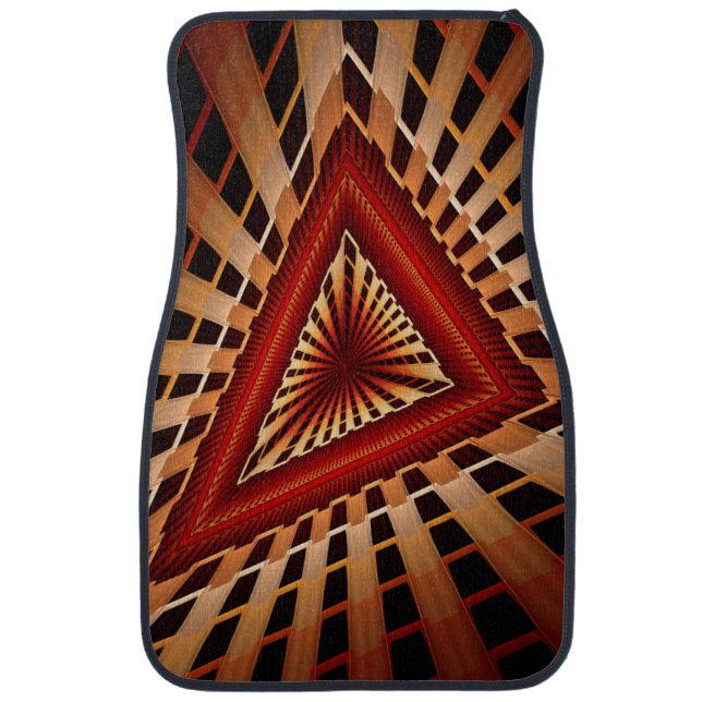 3D Fantasy Network Modern Fractal Graphic Design Car Floor Mat (Front)