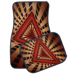3D Fantasy Network Modern Fractal Graphic Design Car Floor Mat