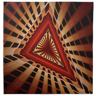 3D Fantasy Network Modern Fractal Graphic Design Cloth Napkin