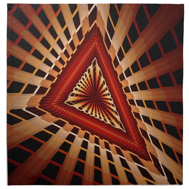 3D Fantasy Network Modern Fractal Graphic Design Cloth Napkin (Front)