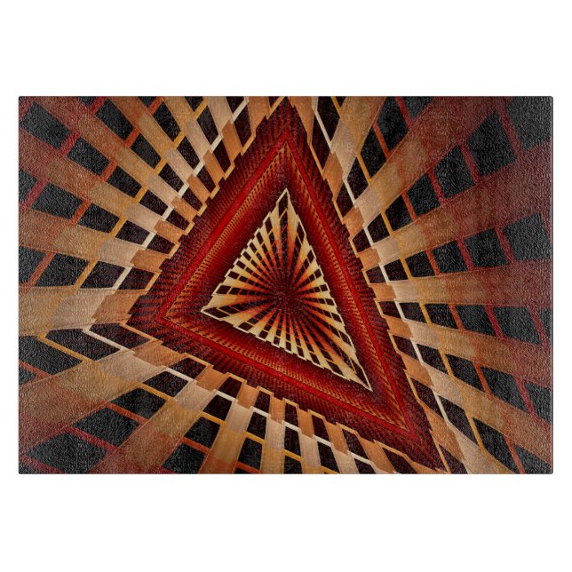 3D Fantasy Network Modern Fractal Graphic Design Cutting Board (Front)