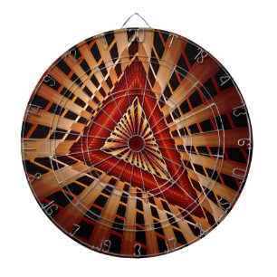 3D Fantasy Network Modern Fractal Graphic Design Dart Board