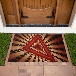 3D Fantasy Network Modern Fractal Graphic Design Doormat