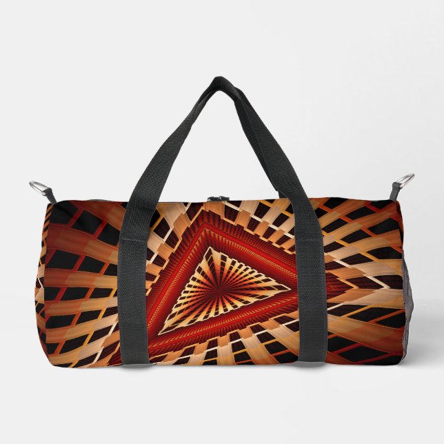3D Fantasy Network Modern Fractal Graphic Design Duffle Bag (Front)