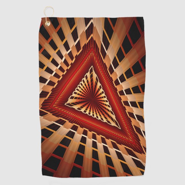 3D Fantasy Network Modern Fractal Graphic Design Golf Towel (Front)