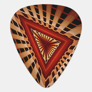 3D Fantasy Network Modern Fractal Graphic Design Guitar Pick