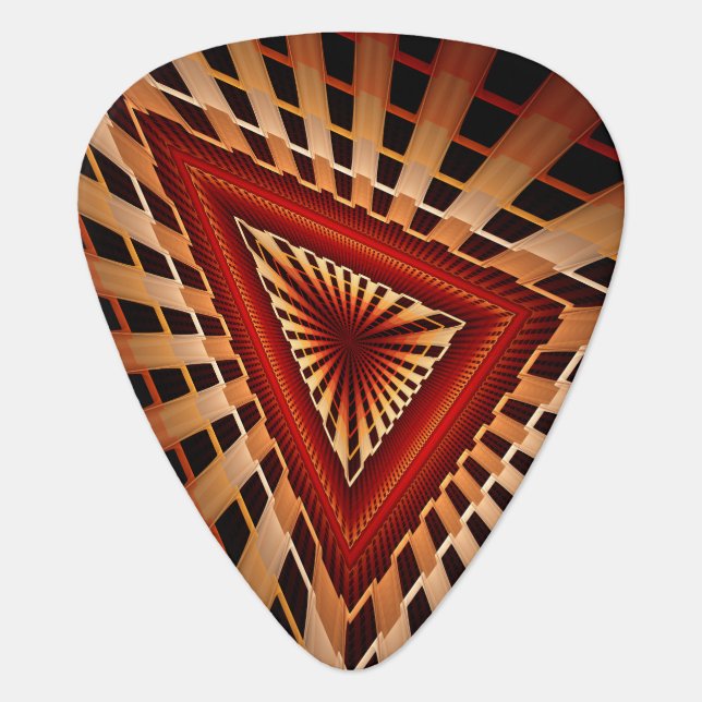 3D Fantasy Network Modern Fractal Graphic Design Guitar Pick (Front)