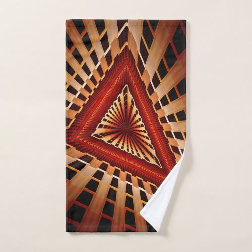 3D Fantasy Network Modern Fractal Graphic Design Hand Towel