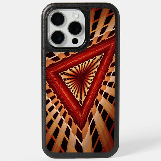 3D Fantasy Network Modern Fractal Graphic Design iPhone 15 Pro Max Case (Back)