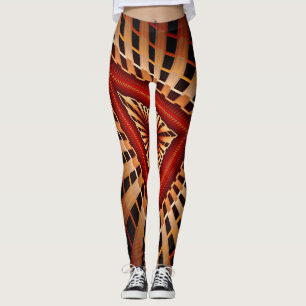 3D Fantasy Network Modern Fractal Graphic Design Leggings