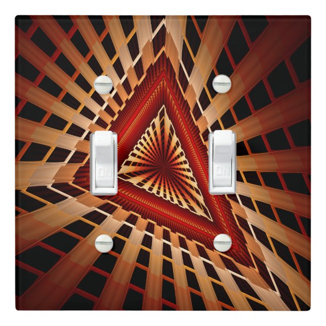 3D Fantasy Network Modern Fractal Graphic Design Light Switch Cover (In Situ)
