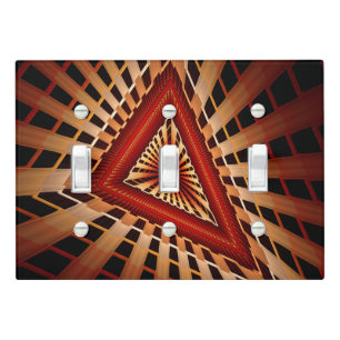 3D Fantasy Network Modern Fractal Graphic Design Light Switch Cover