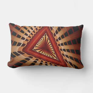 3D Fantasy Network Modern Fractal Graphic Design Lumbar Pillow