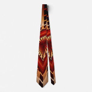 3D Fantasy Network Modern Fractal Graphic Design Neck Tie