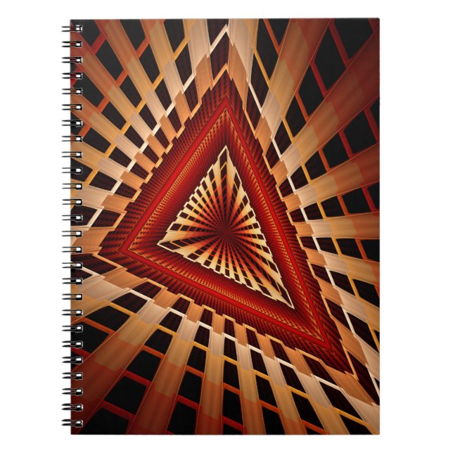 3D Fantasy Network Modern Fractal Graphic Design Notebook (Front)