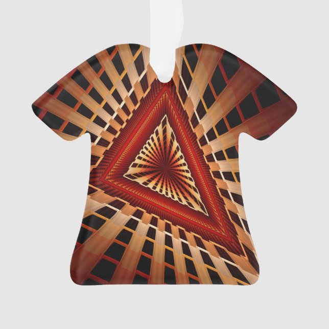 3D Fantasy Network Modern Fractal Graphic Design Ornament (Front)