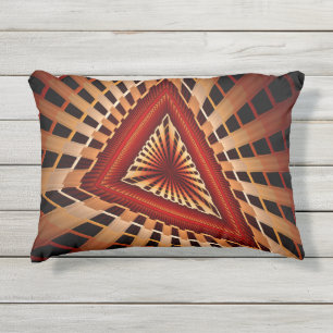 3D Fantasy Network Modern Fractal Graphic Design Outdoor Pillow
