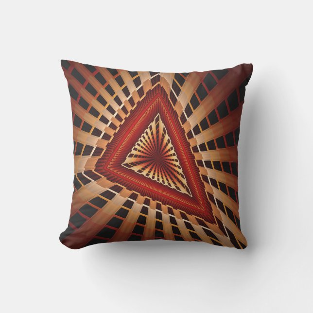 3D Fantasy Network Modern Fractal Graphic Design Outdoor Pillow (Front)