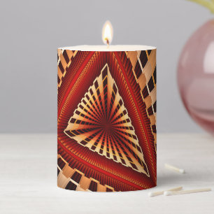 3D Fantasy Network Modern Fractal Graphic Design Pillar Candle