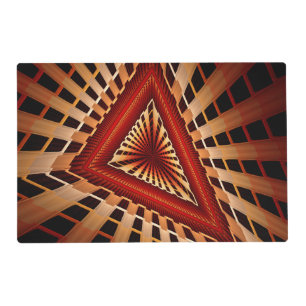3D Fantasy Network Modern Fractal Graphic Design Placemat