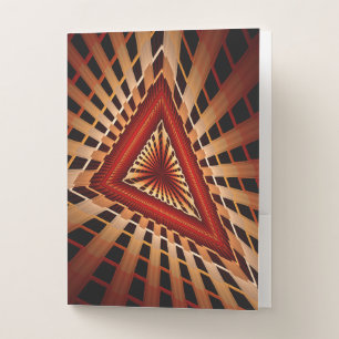 3D Fantasy Network Modern Fractal Graphic Design Pocket Folder