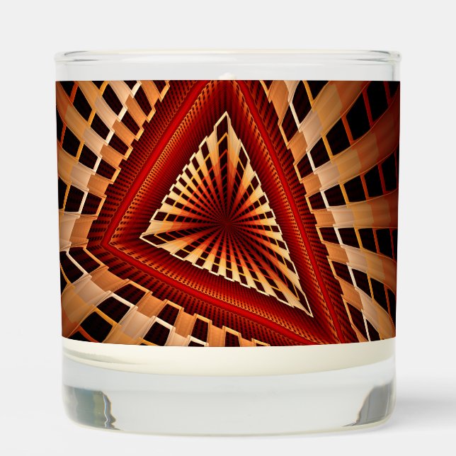 3D Fantasy Network Modern Fractal Graphic Design Scented Candle (Front)