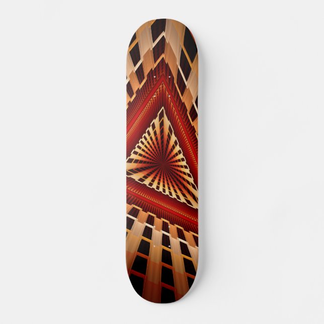 3D Fantasy Network Modern Fractal Graphic Design Skateboard (Front)