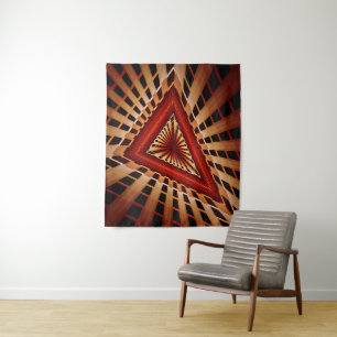 3D Fantasy Network Modern Fractal Graphic Design Tapestry