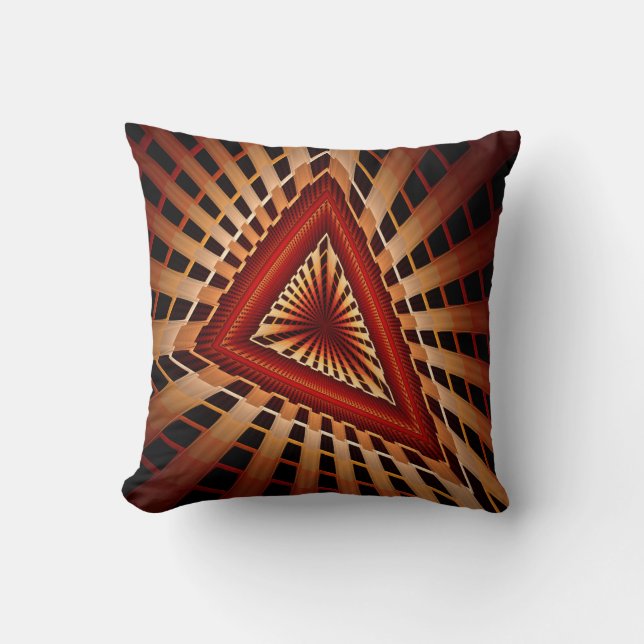 3D Fantasy Network Modern Fractal Graphic Design Throw Pillow (Front)