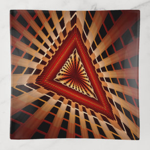3D Fantasy Network Modern Fractal Graphic Design Trinket Tray