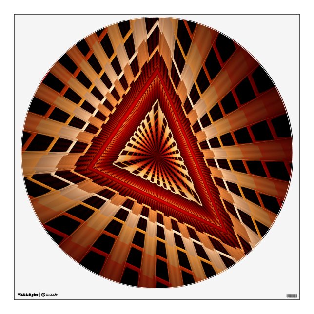 3D Fantasy Network Modern Fractal Graphic Design Wall Decal (Front)