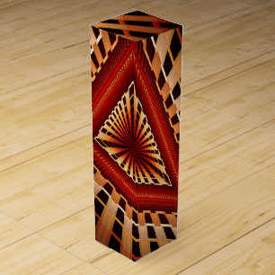 3D Fantasy Network Modern Fractal Graphic Design Wine Box