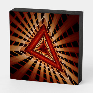 3D Fantasy Network Modern Fractal Graphic Design Wooden Box Sign